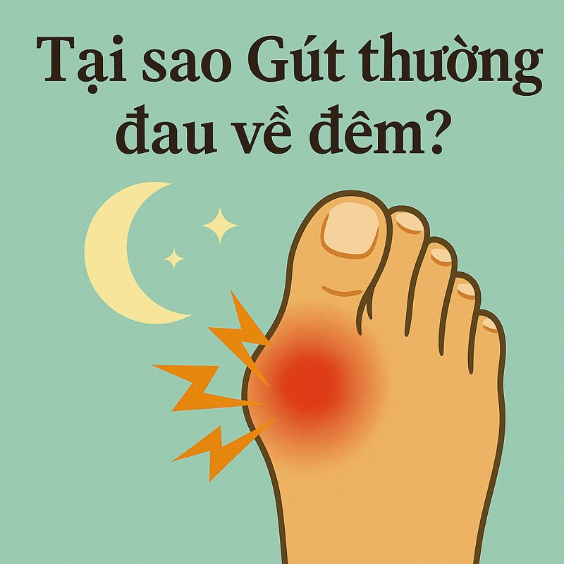 Tại sao Gút thường đau về đêm và cách khắc phục